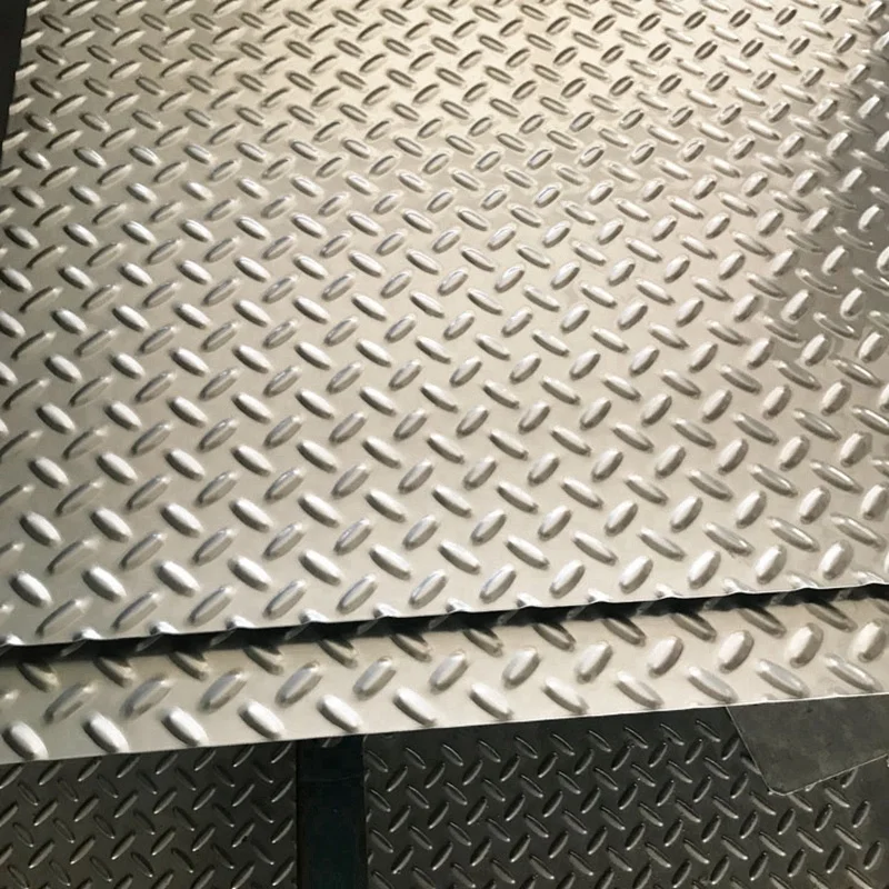 Aisi Embossed anti slip 304 stainless steel checker diamond charger flat rhodium plate Medium thickness stainless steel plate