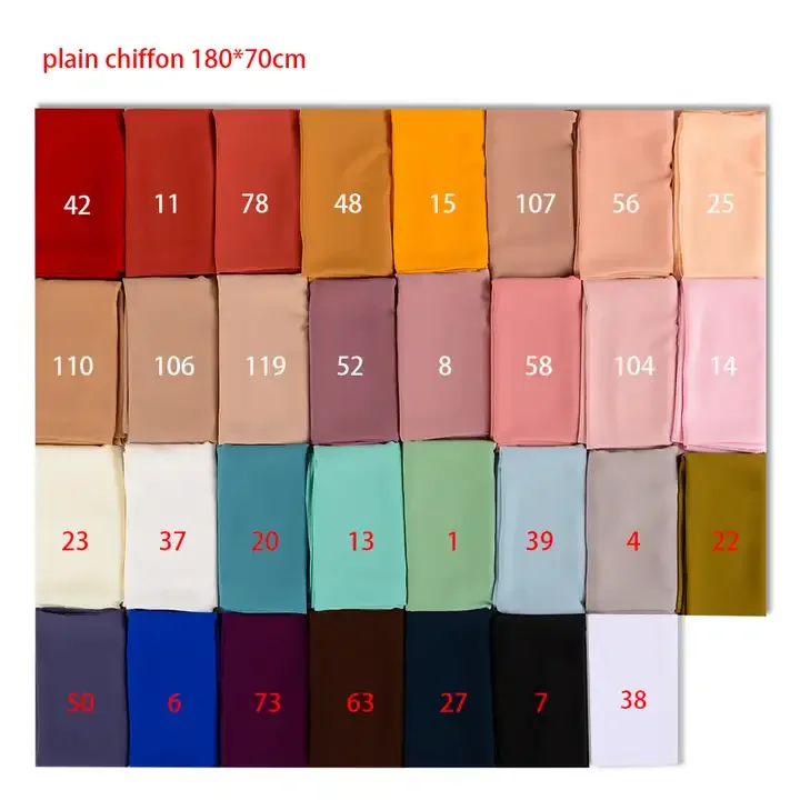 Customized Solid Color Skin Friendly  Malaysia Bubble Chiffon Hijab Muslim High Quality Pleated Chiffon Abaya Hijabs