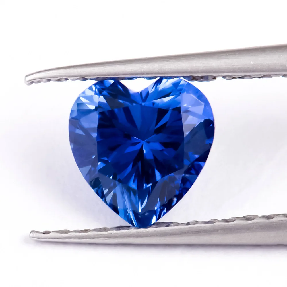 High Quality Lab Grown Sapphire Multiple Cuts Moissanite Stone Royal Blue 1.0-3.8CT Lab Grown Sapphire