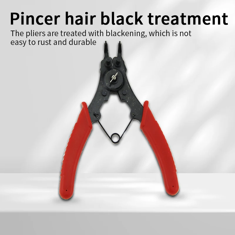Multi-Functional Four-in-One Steel Snap Ring Pliers Disassembly Tool Plastic Internal External Use OEM Customizable Retaining