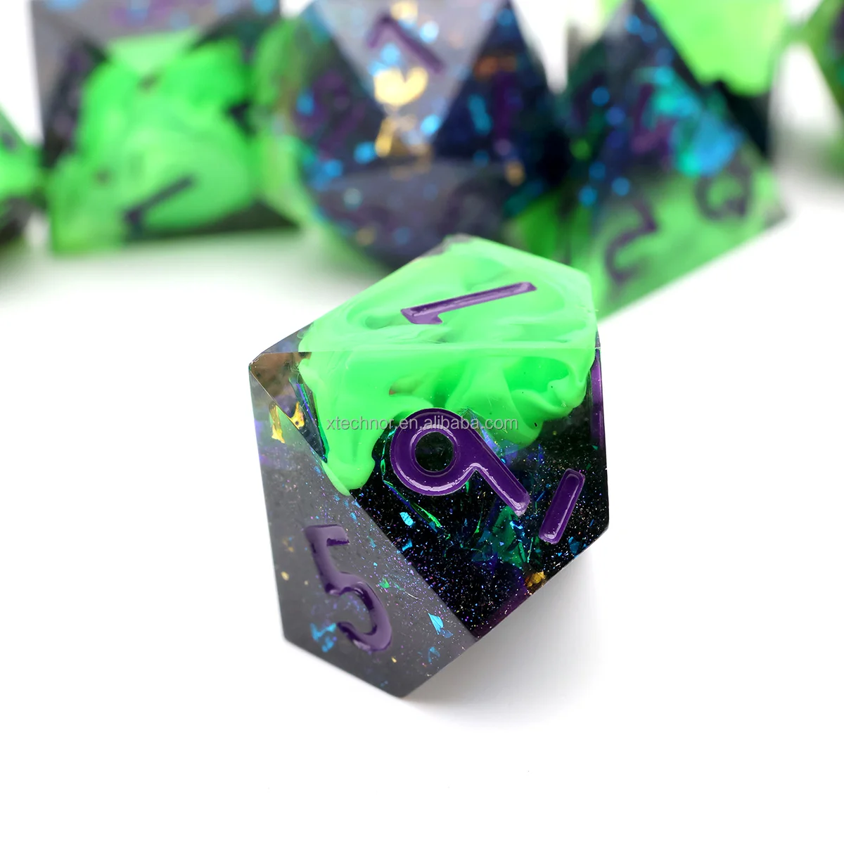 RPG Dice For Role Playing Table Game Polyhedral Resin DND Dice Set Handmade Board Games Sharp Edge Dice DND Gift-N23