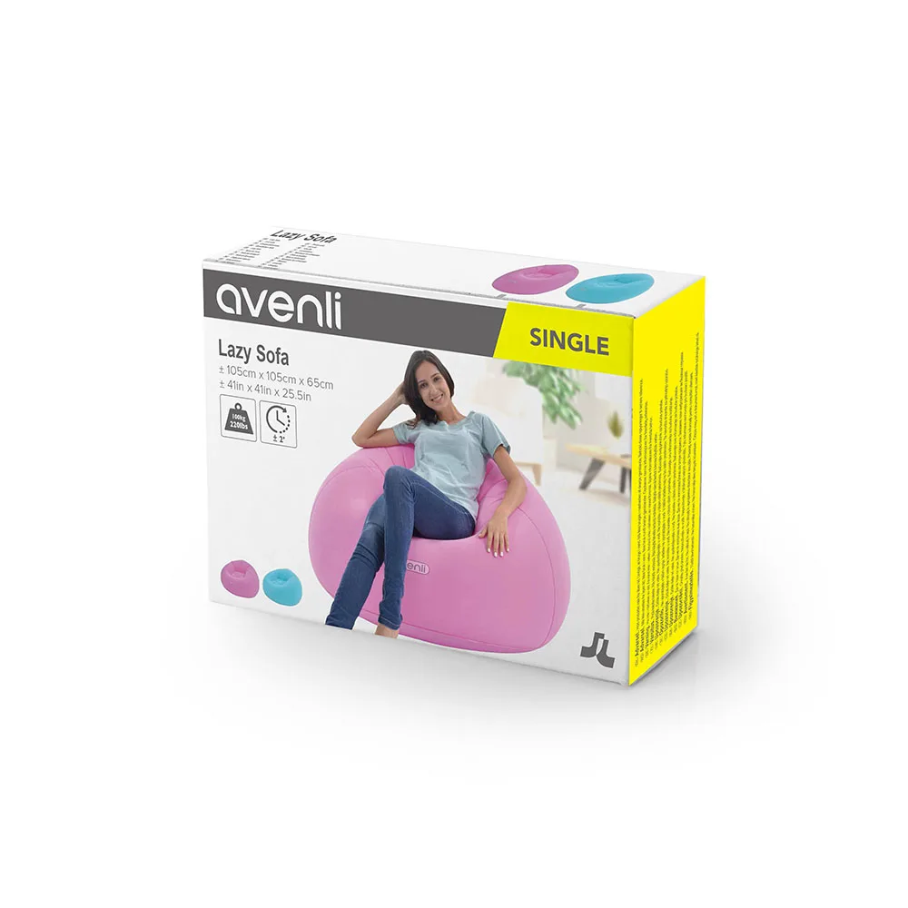 Avenli  Folding Inflatable Chairs Sofa Living Room Air Sofa 105cm*105cm*65cm Inflatable Flocked Sofa Chair Set