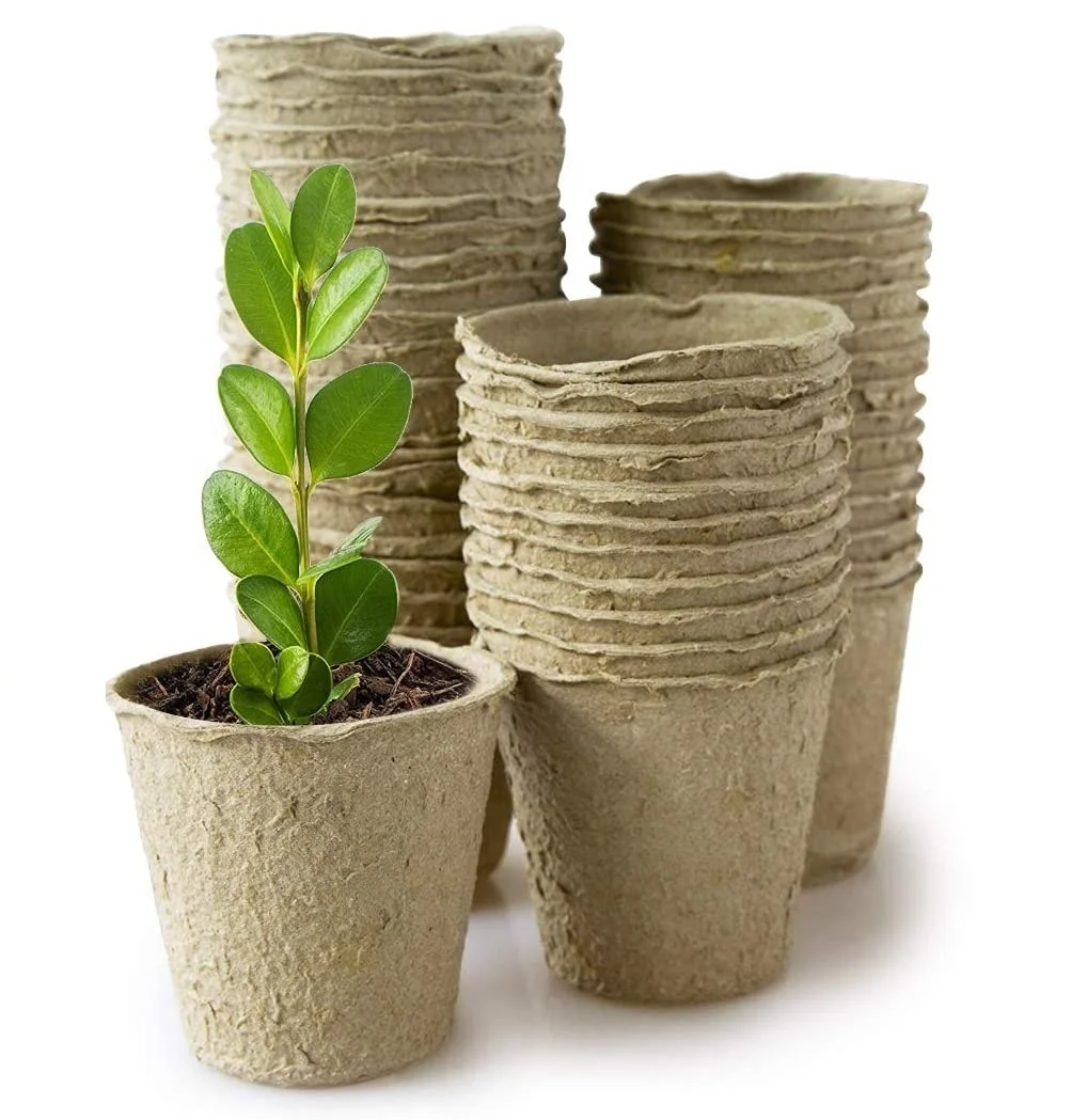 Eco-Friendly Biodegradable Saplings & Herb Plant Seed Nursery Pot Plant Starter Peat Pots for Seedings
