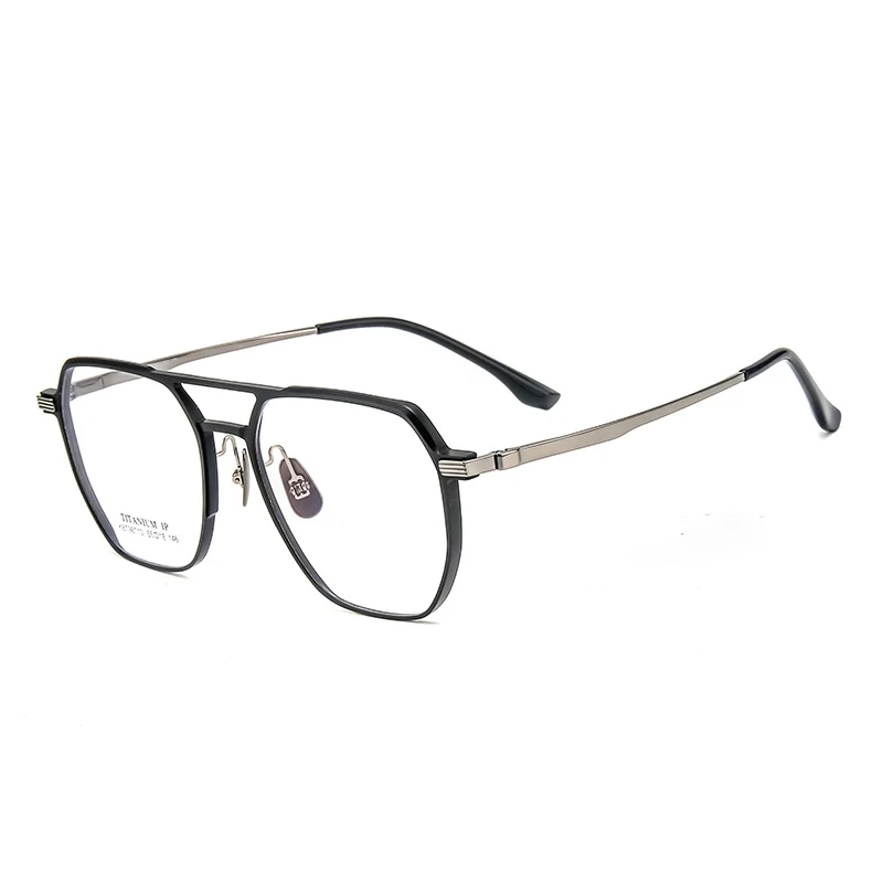 China Factory Manufacturer French Design Unisex Large Big Oversized High Quality Titanium Optical Frame