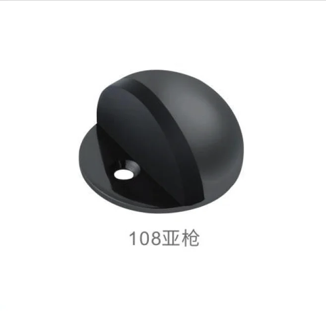 Home security hood door stopper horse hoof doorstop satin nickel half moon magnetic door stop