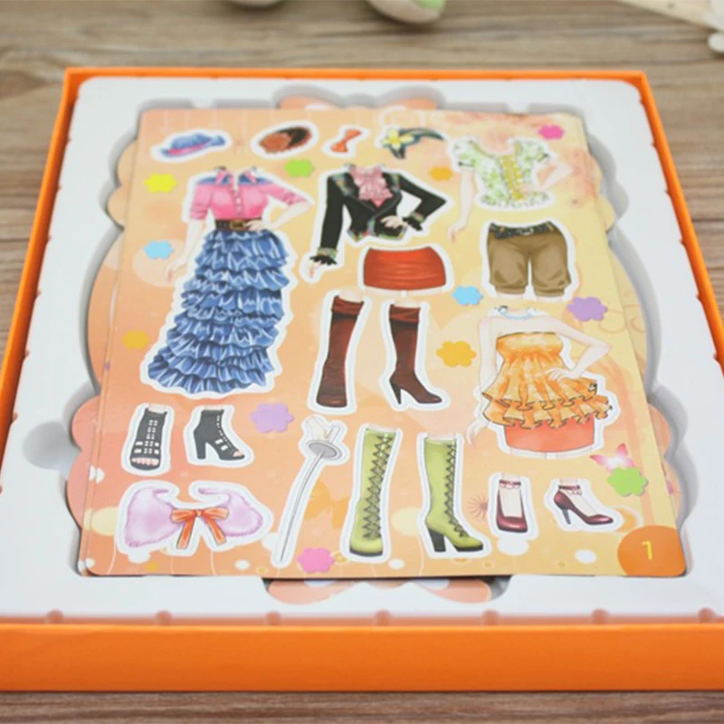 Hot Sale Education Product Removable Kids Learning Magnetic Dress Up Doll Magnetic Set For Girls