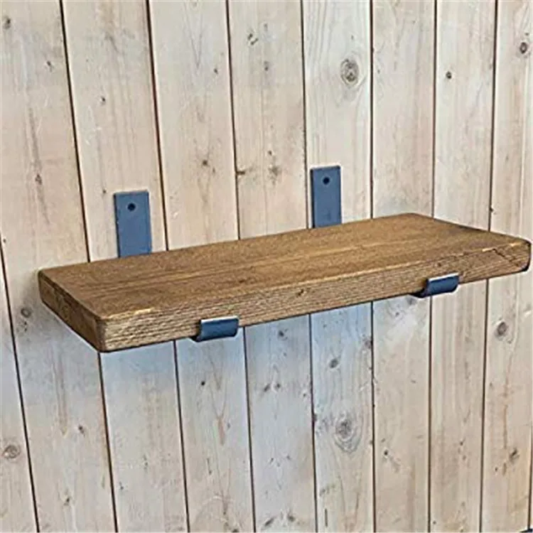 Rustic Scaffold Board Heavy Duty Shelf Brackets/Shelving Industrial Iron/Steel (Pair)  (Type 2-225mm Up)