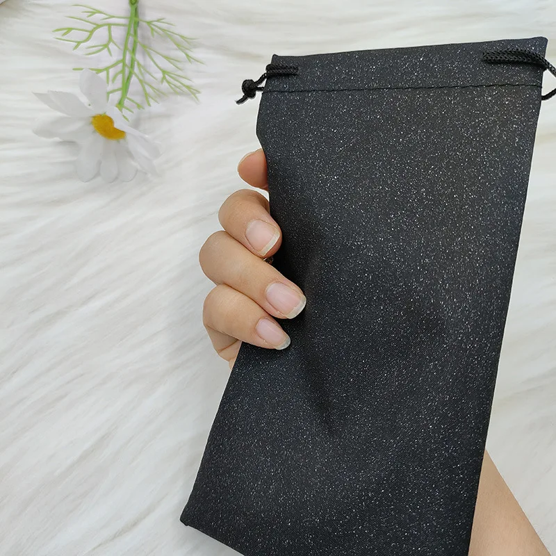 Soft Waterproof Sunglasses Pouch Drawstring Microfiber Dust proof Bag Pocket Glasses Carry Bag Portable Eyewear Container