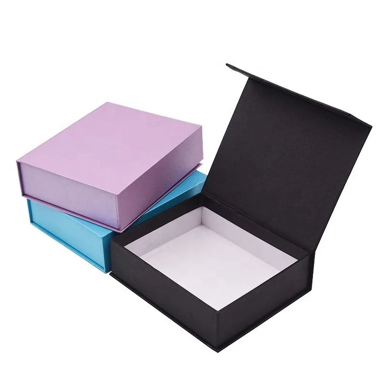 KYW Custom Logo Factory Rigid Paper Foldable Magnetic Matte Black Luxury Gift Boxe For clothing Packaging