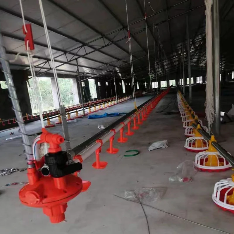 Automatic Steel Chicken Nipple Drinker Broiler Line Feeders and Drinkers Floor Pan System for New & Used Chicken Farming
