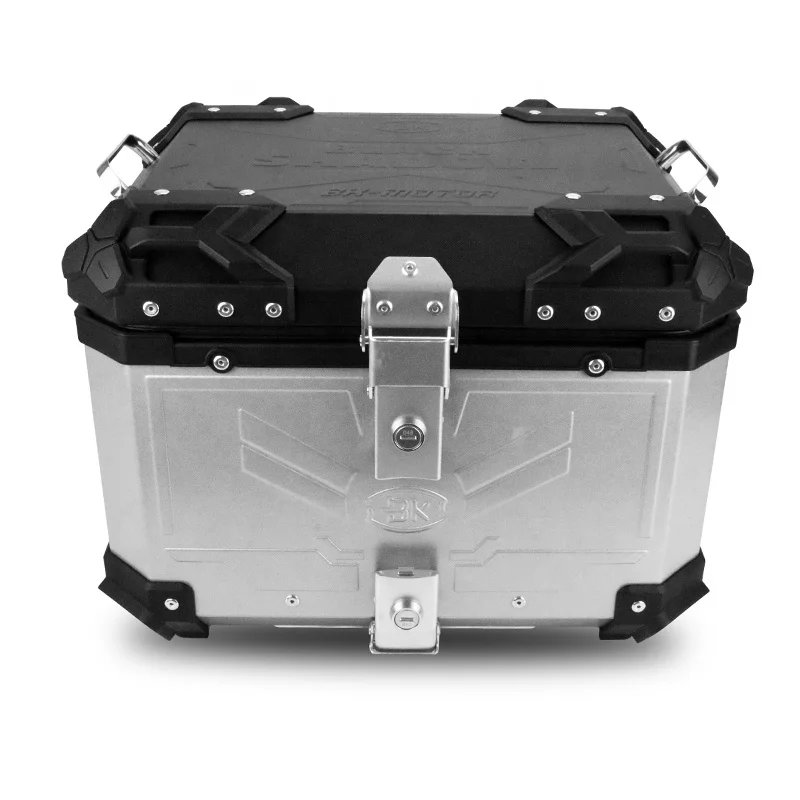 45 Liter Aluminum Alloy Ninja Tail boxes  Motorcycle Waterproof Quick Release Top Box Rear Rack Case Helmet Case