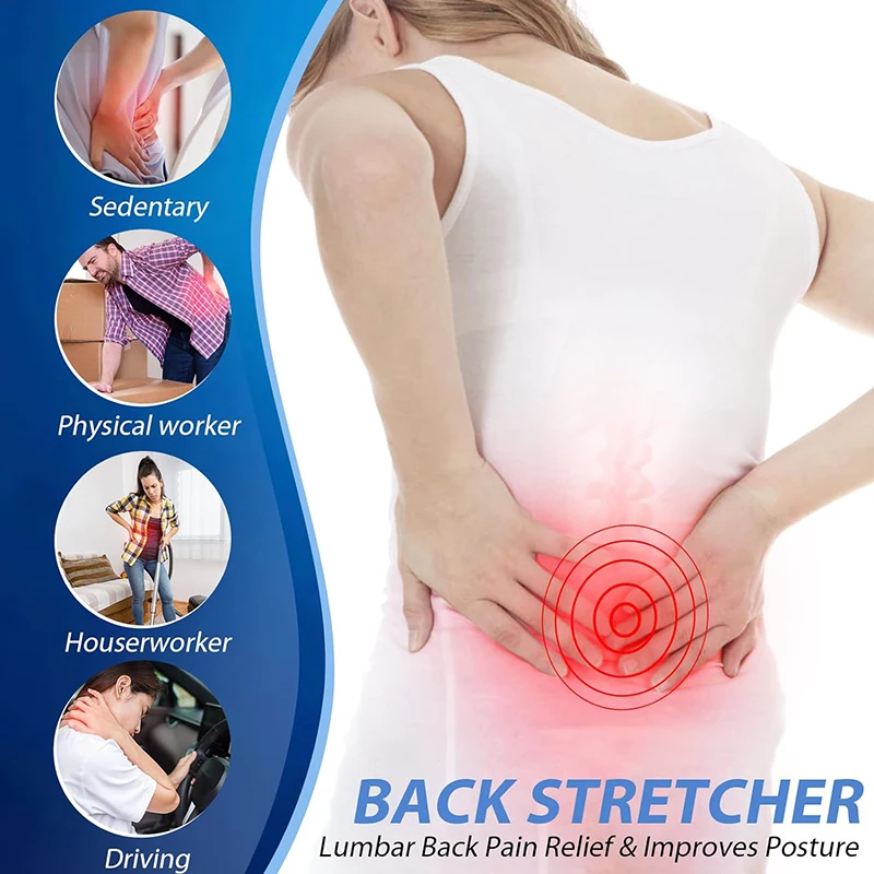 Back Massager Cracker Board Device for Scoliosis 3 Level Adjustable Lumbar Back Stretcher for Lower Pain Relief