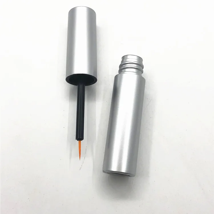 8ML luxury gold empty eyeliner bottle container with brush eyelash growth liquid tube