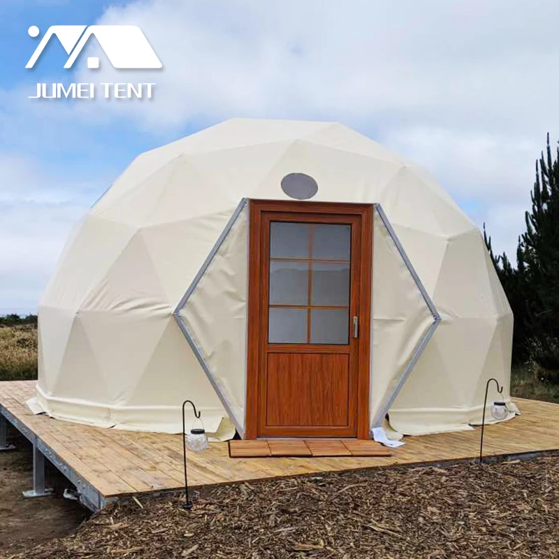 20m2 Tent Geodesic Structure Glamping Dome House For Sale With PVC Fabric