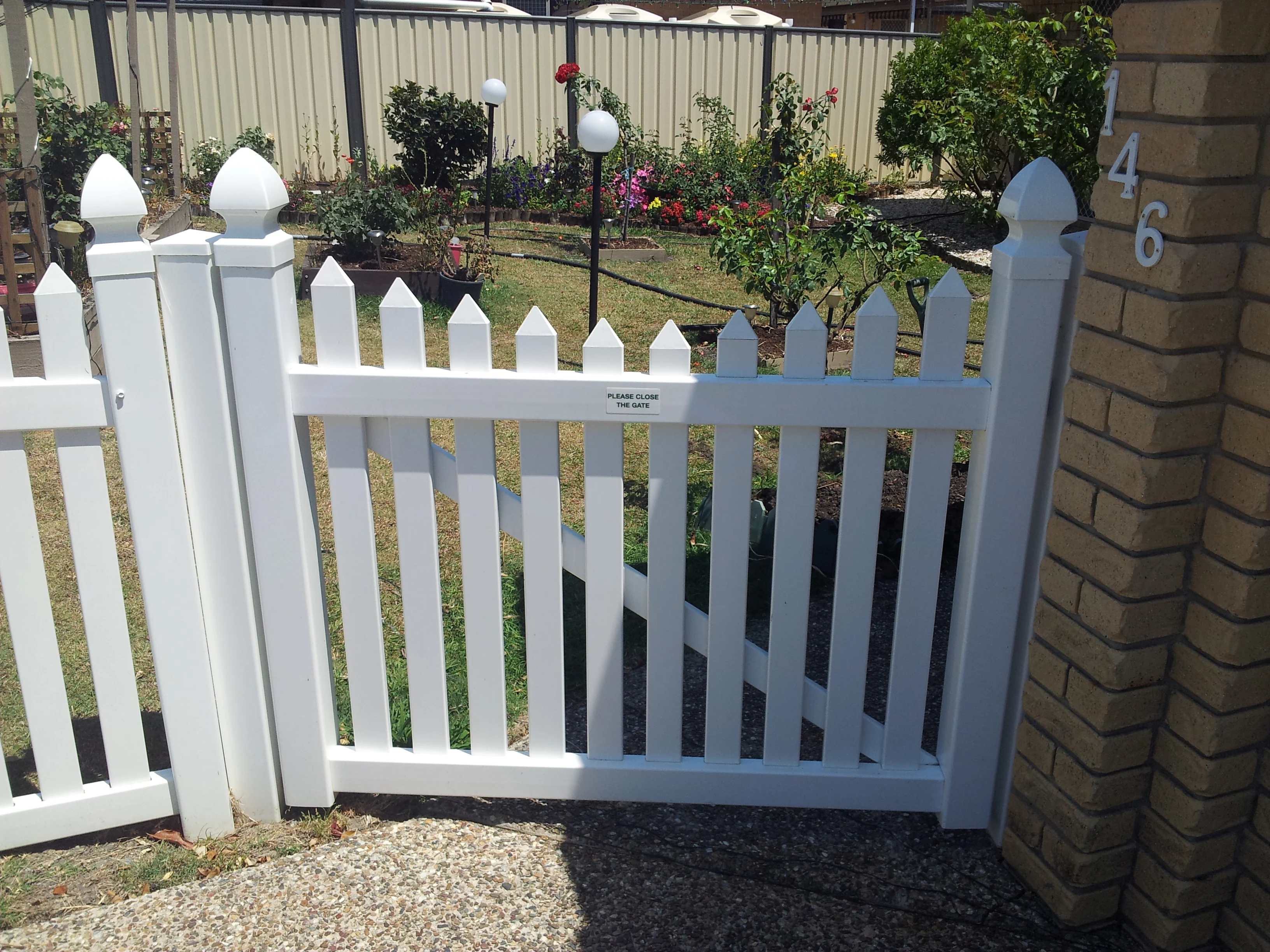 Ограждение декоративное современное красочное садовое виниловое белое заграждение, жесткий ПВХ полосной забор