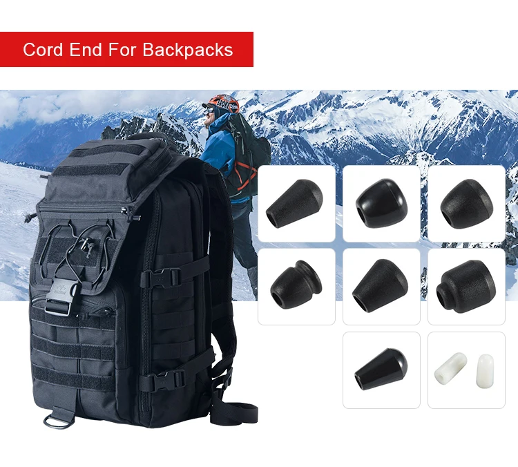 High Quality Big Size Round Spring Plastic Buckle Two Holes Cord Stopper