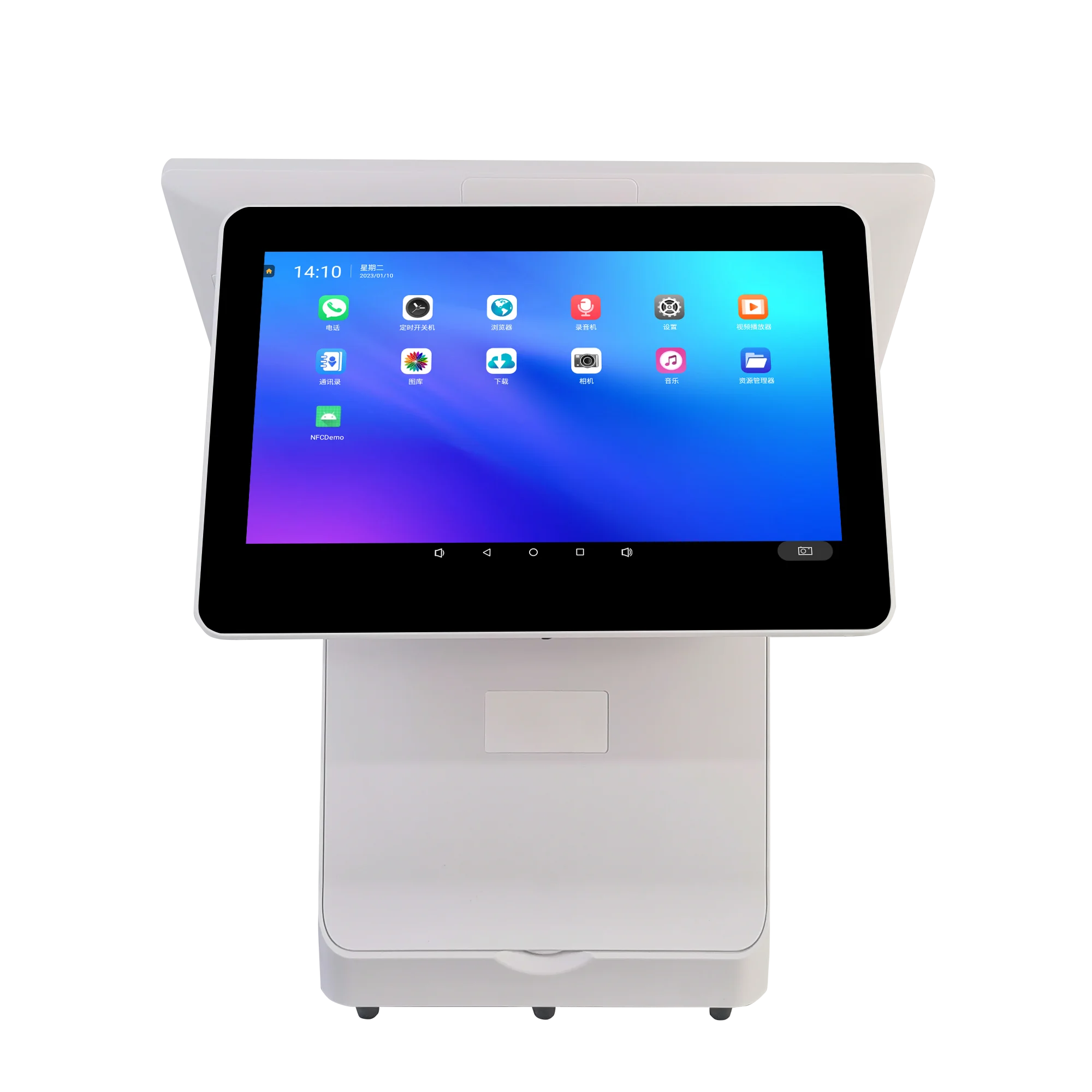 15 inch touch screen all in one windows POS system built in 80mm printer touch screen POS