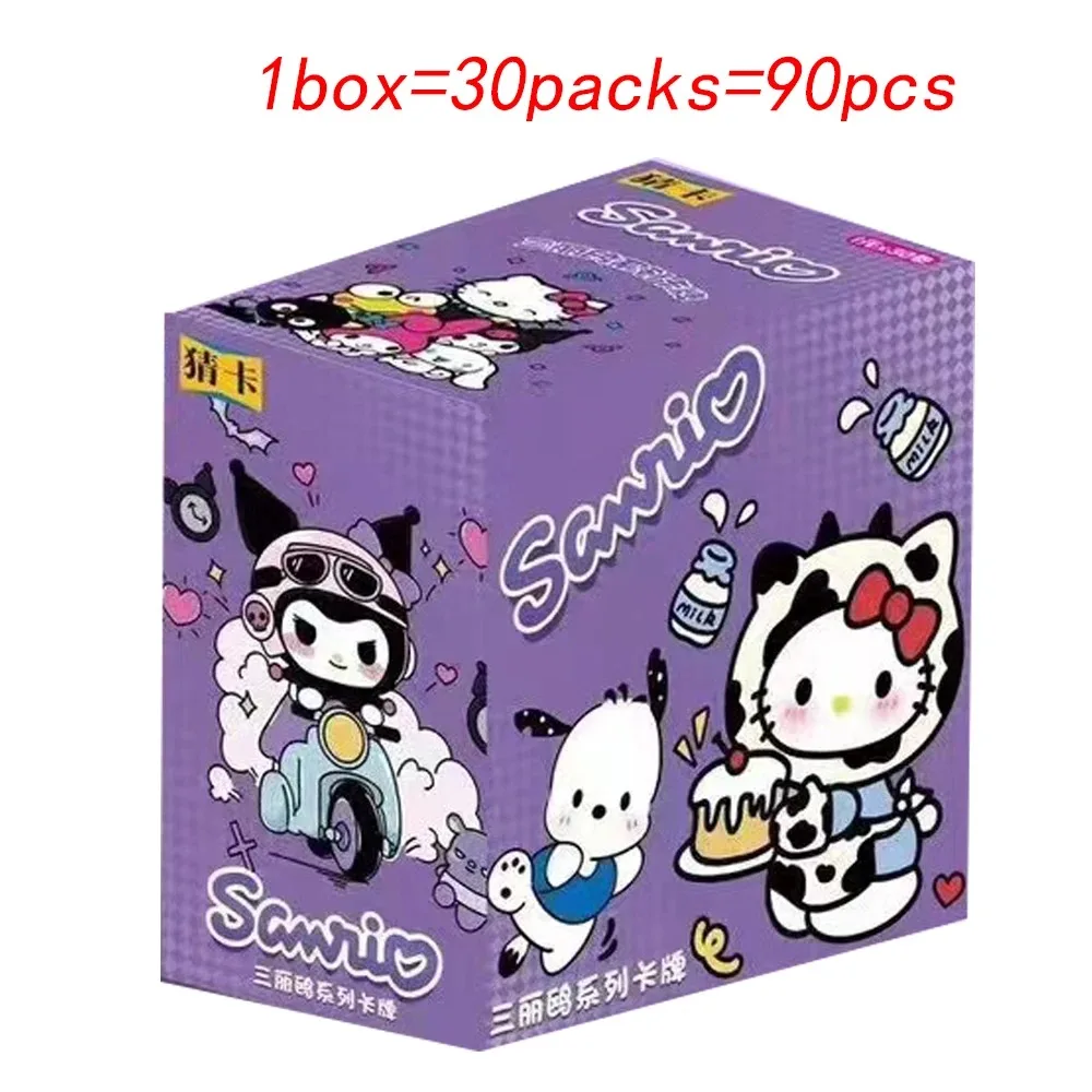 Wholesale Sanrios Game Playing Cards Booster Box Japanese Anime Kitty My Melodys Kuromis Cinnamoroll Collection Cards Toys