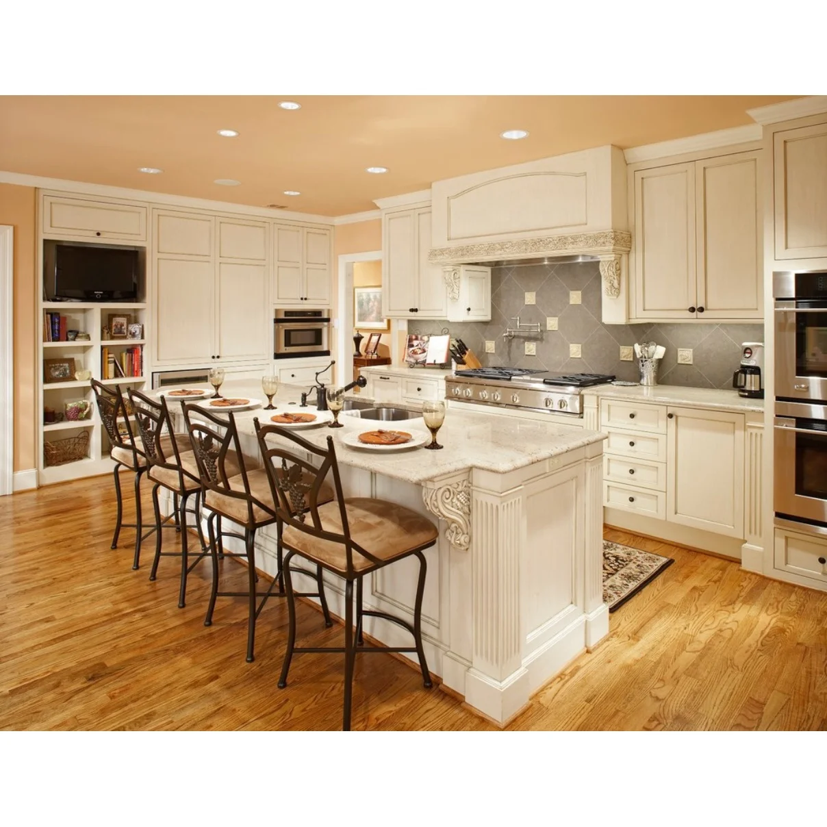 New Products Classic Design High end Solid Wooden Multicolor Painted Door Panel Kitchen Cabinet