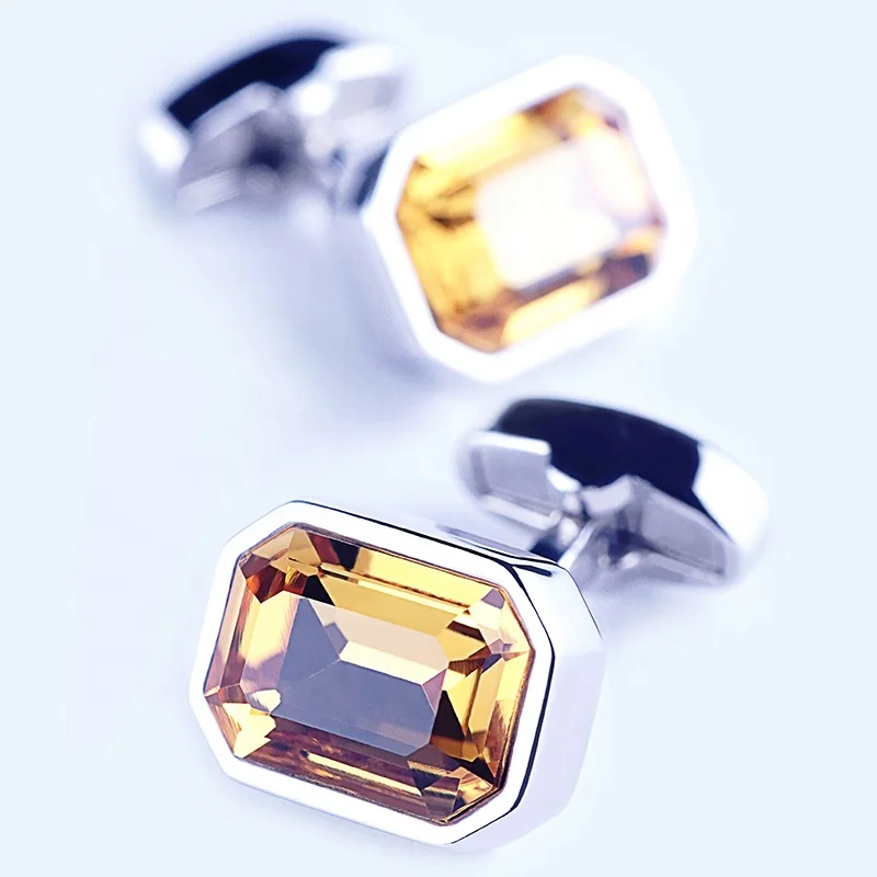 Новейший дизайн прямоугольные камни запонки женские с кристаллами производитель