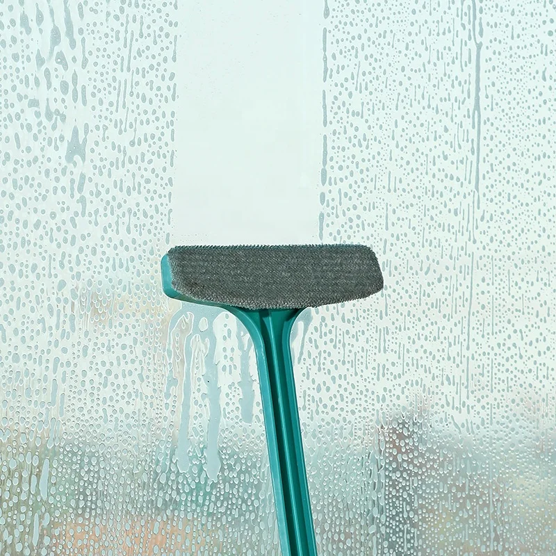 Clean the glass household double-sided wipe high-rise wiper window scrubbing brush glass wiper cleaning tool telescopic rod