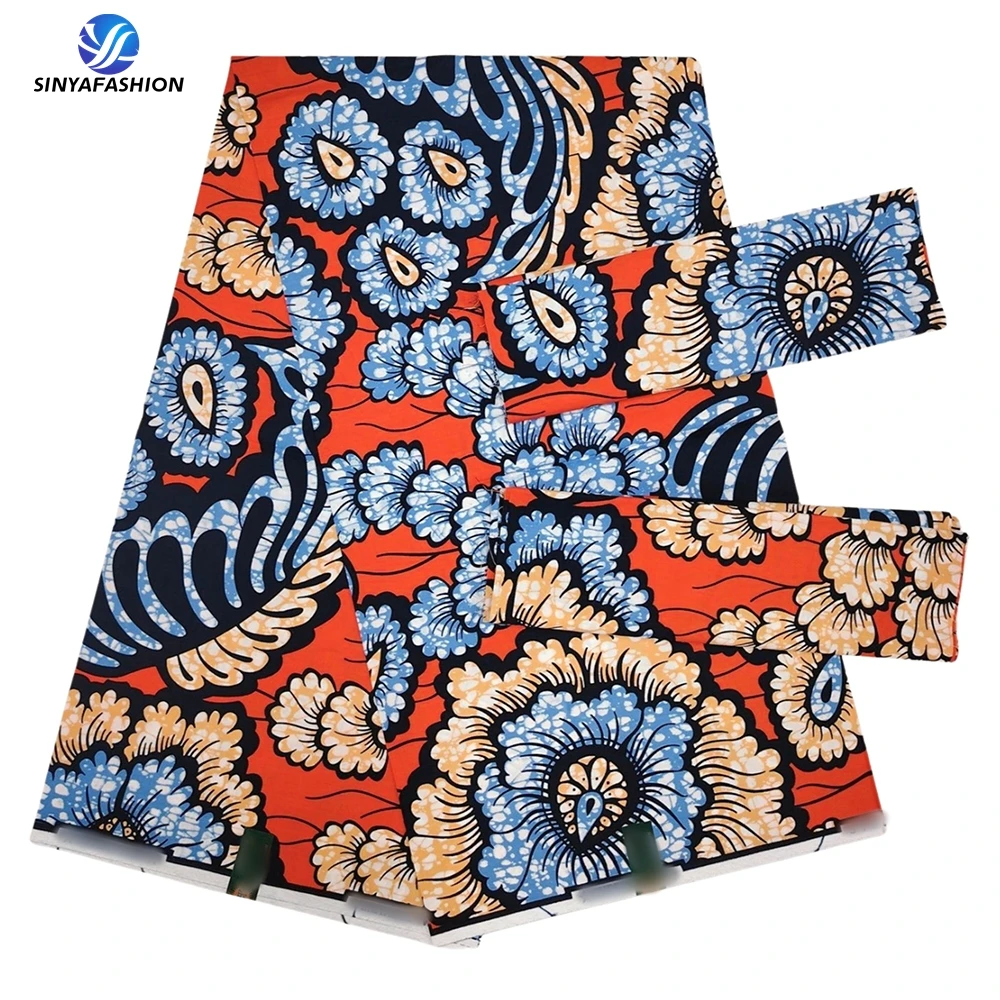 Sinya Multi Colors Super Anakara Holland Wax Nigerian 100% Cotton African Wax Prints Fabric