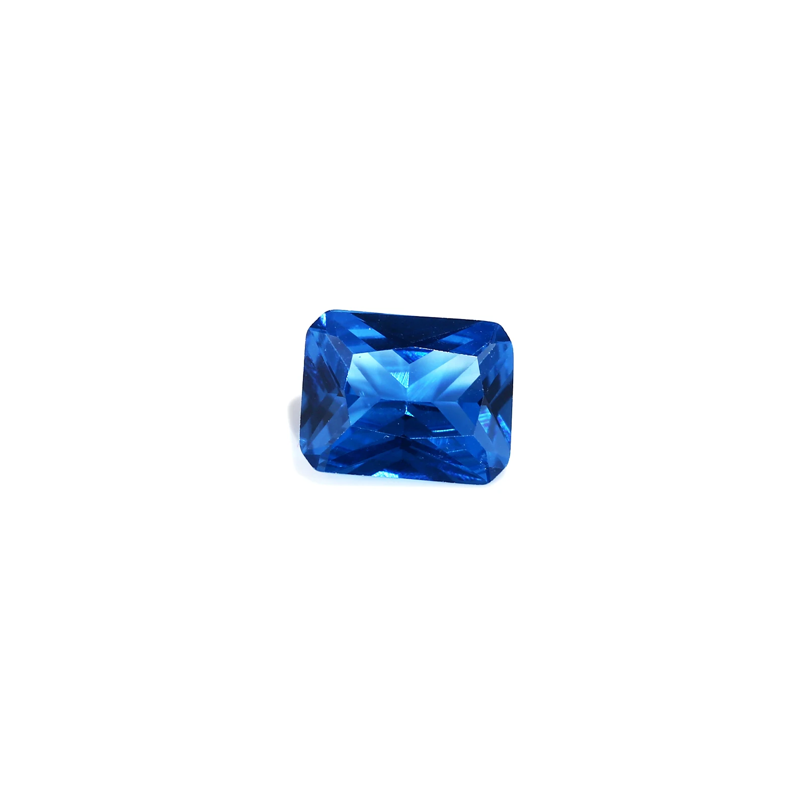 Megan wholesale Messigems long shape cushion Cut Loose Corundum blue Synthetic  4X6mm Stone Prices sapphire