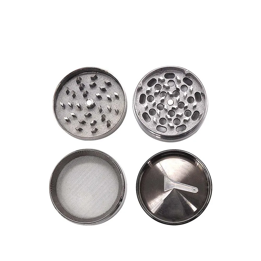 
Weed Grinder Rose Gold Stainless Steel Card Titanium Sublimation White Herb Grinder 