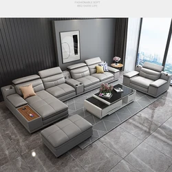 Living Room Modern Sofa 7 Seater Furniture Design Leather Sectional Sofas, Sofa For Home 7 Seater