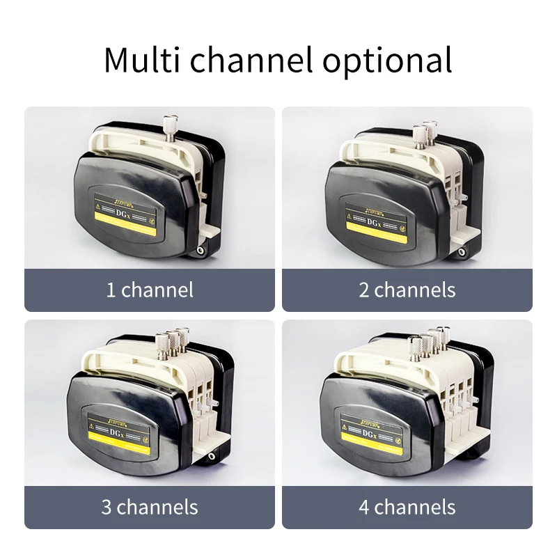 JIHPUMP Manufactory Small Peristaltic Pump Multi Channels Heads for Liquid Dispensing with peristaltic pump tubing