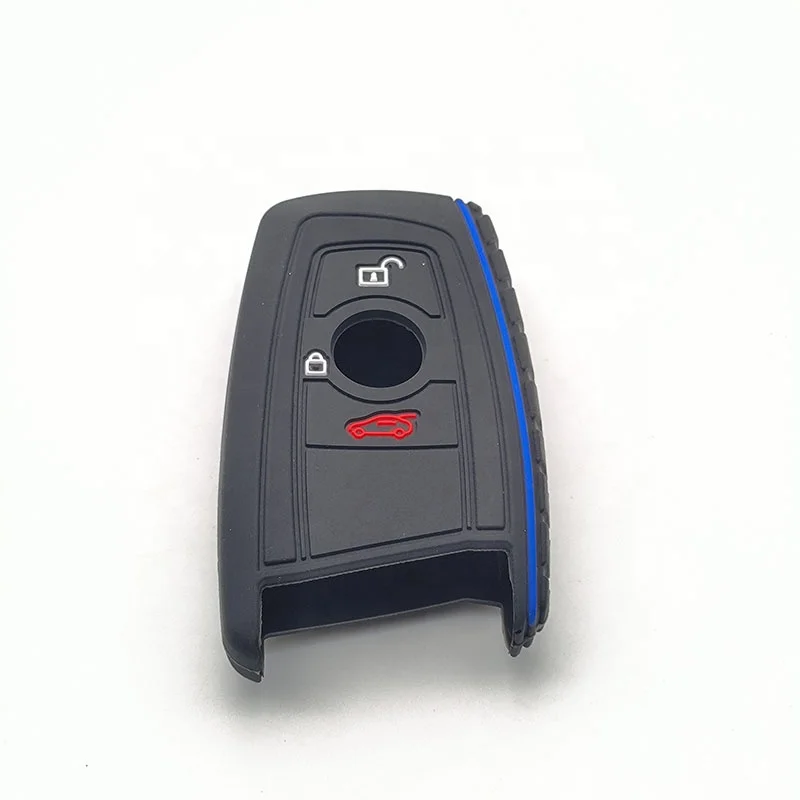 Silicone Car Key Case For BMW 1 2 3 5 7 Series F10 F20 F30 335 328 535 E90 E92 E93 Cover Remote Fob Shell Jacket 3 Buttons