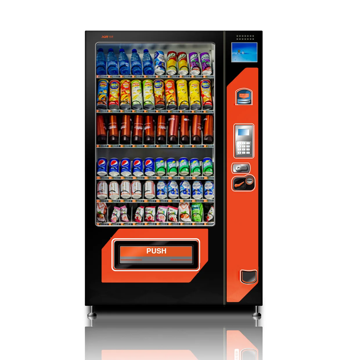 High Quality Cheap Price Black Drink & Snacks & Water Vending Machine For Sale
