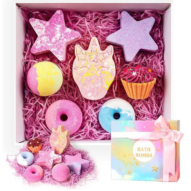 Factory Wholesale Hot Selling Custom Packing Private Label Organic Bubble Fizzy Bomb Gift Set Spa Bath Bomb