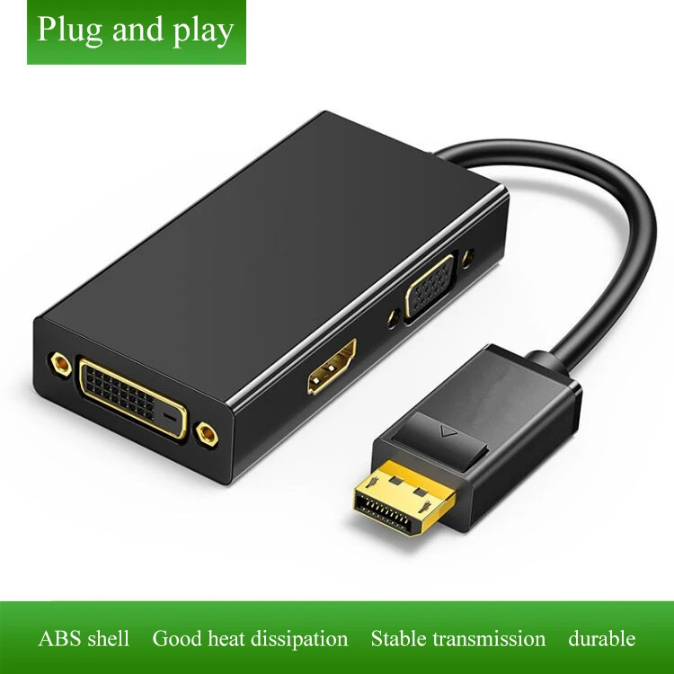 DisplayPort к HDTV DVI VGA преобразователь 4 в 1 аудио USB кабель Многофункциональный адаптер для ноутбука настольного компьютера и монитора мультимедиа