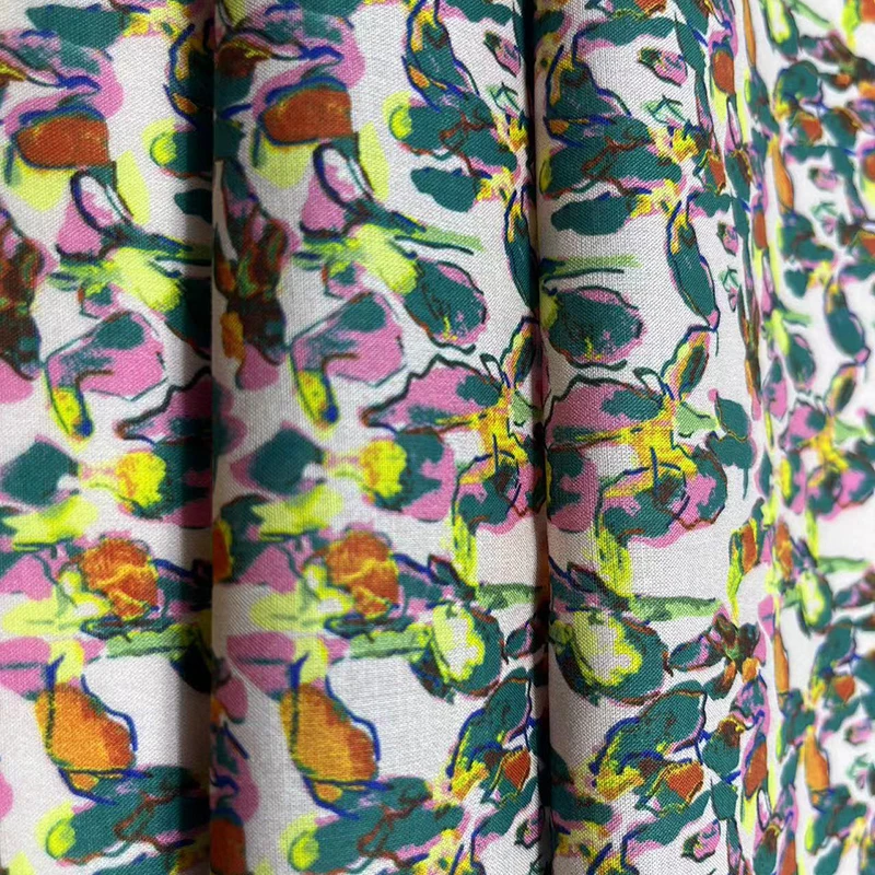 High quality breathable floral 3d digital print premium 100 cotton fabric for women dress