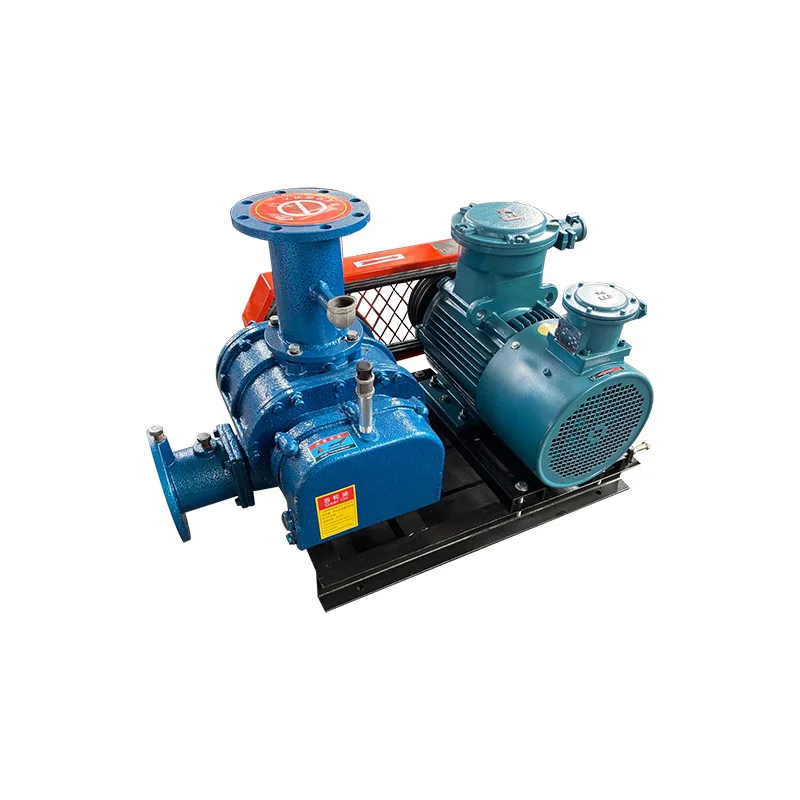 Factory Direct Sale Three Lobes Roots Blower High Pressure Low Noise Electric Suction Vacuum Pump Air Blower for Cement Biogas