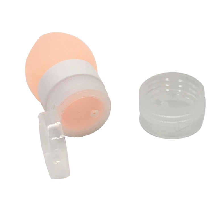 Customizable refillable silicone travel bottles soft touch cosmetic bottle