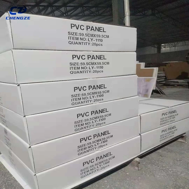 Price of Modern Designs PVC Carton Rectangle Price of Modern Designs PVC Paneling Stretch False Ceiling in Nigeria PVC Resin CZE