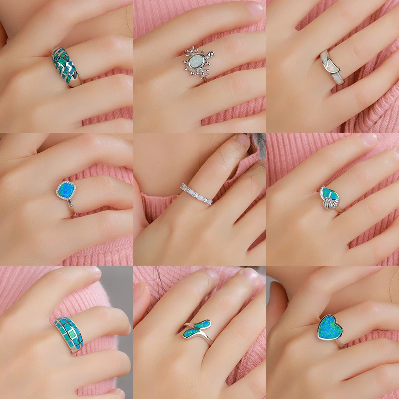 XYOP Let The Years Go By Only Willing To Lock Your Hand Opal Ring Get Married