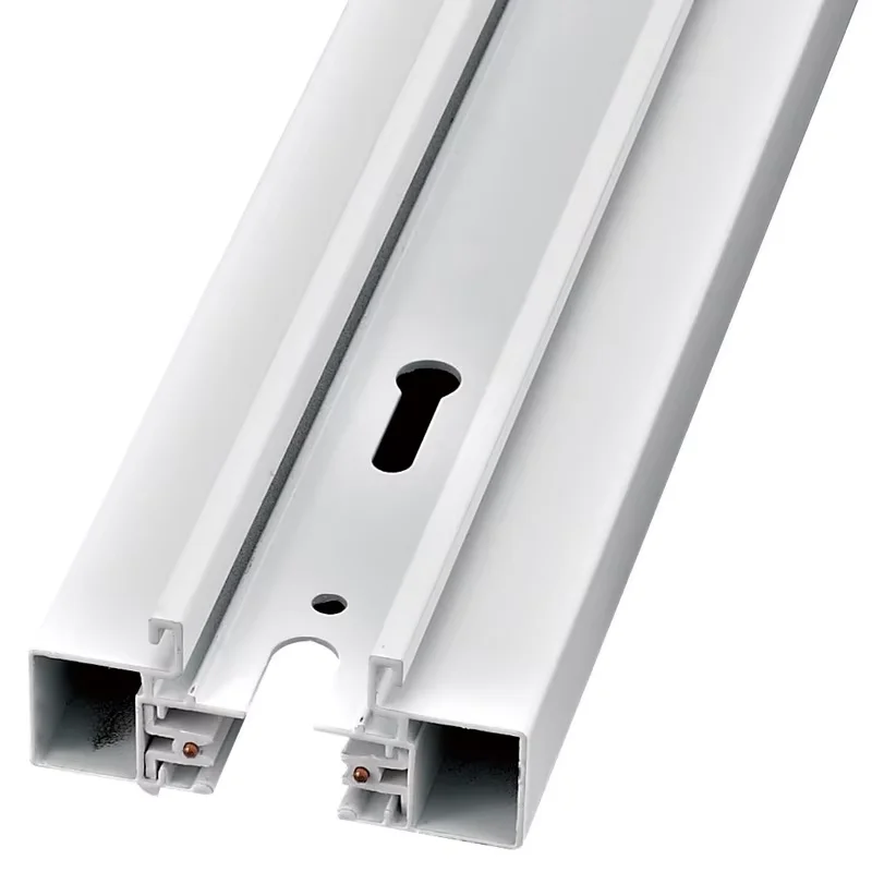 LEDEAST T025 Aluminum Track Rail Bar Widen Suspension 2 Wires Single Phase Track Line for track lighting