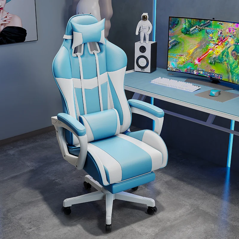 Офисная мебель игровое вращающееся кресло Гоночное офисное для игр эргономичное удобное компьютерное из искусственной кожи