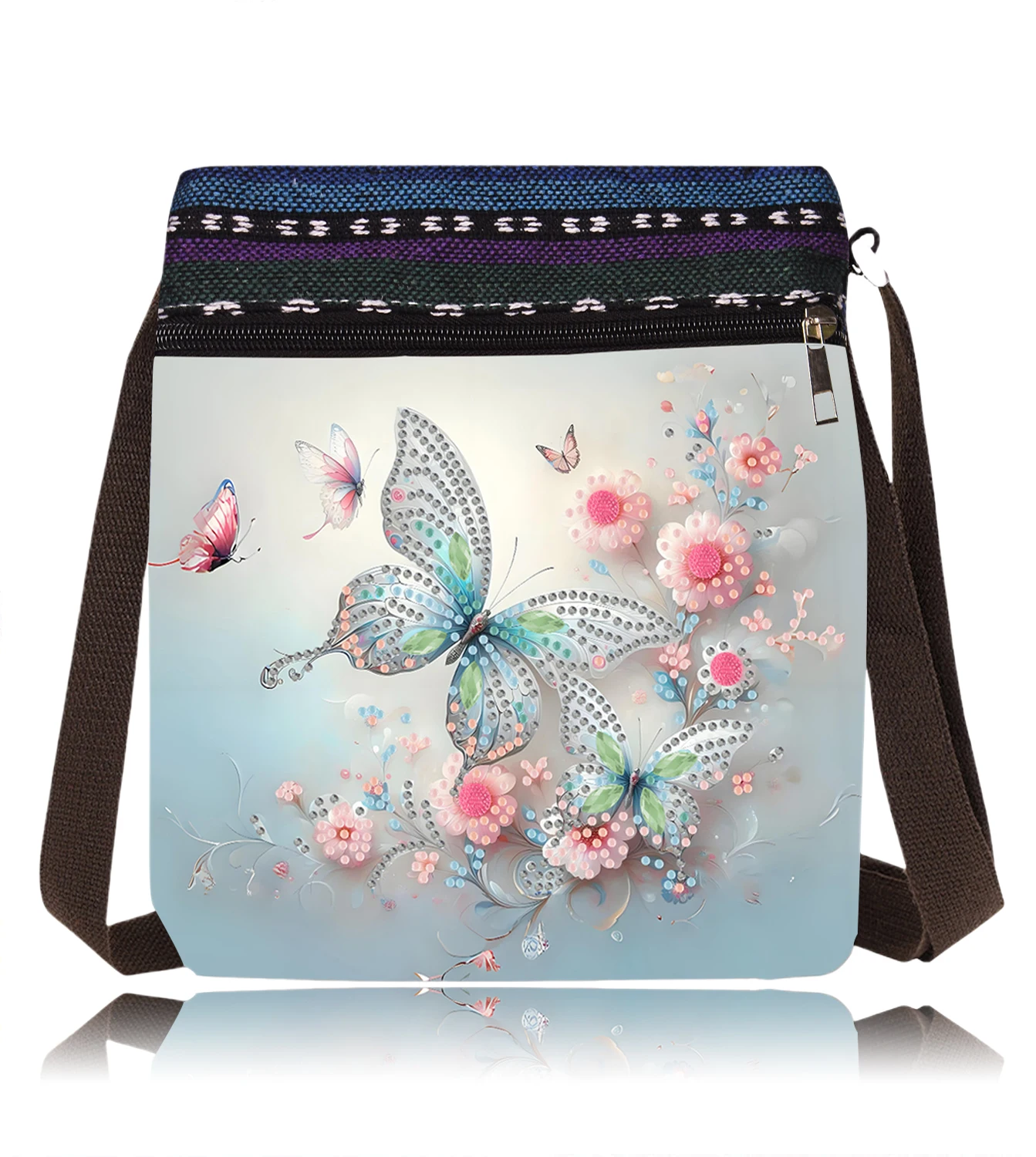 Diamond Art Painting Handbag Wristlet Wallet Clutch Makeup Bag with Zipper for Women Girls