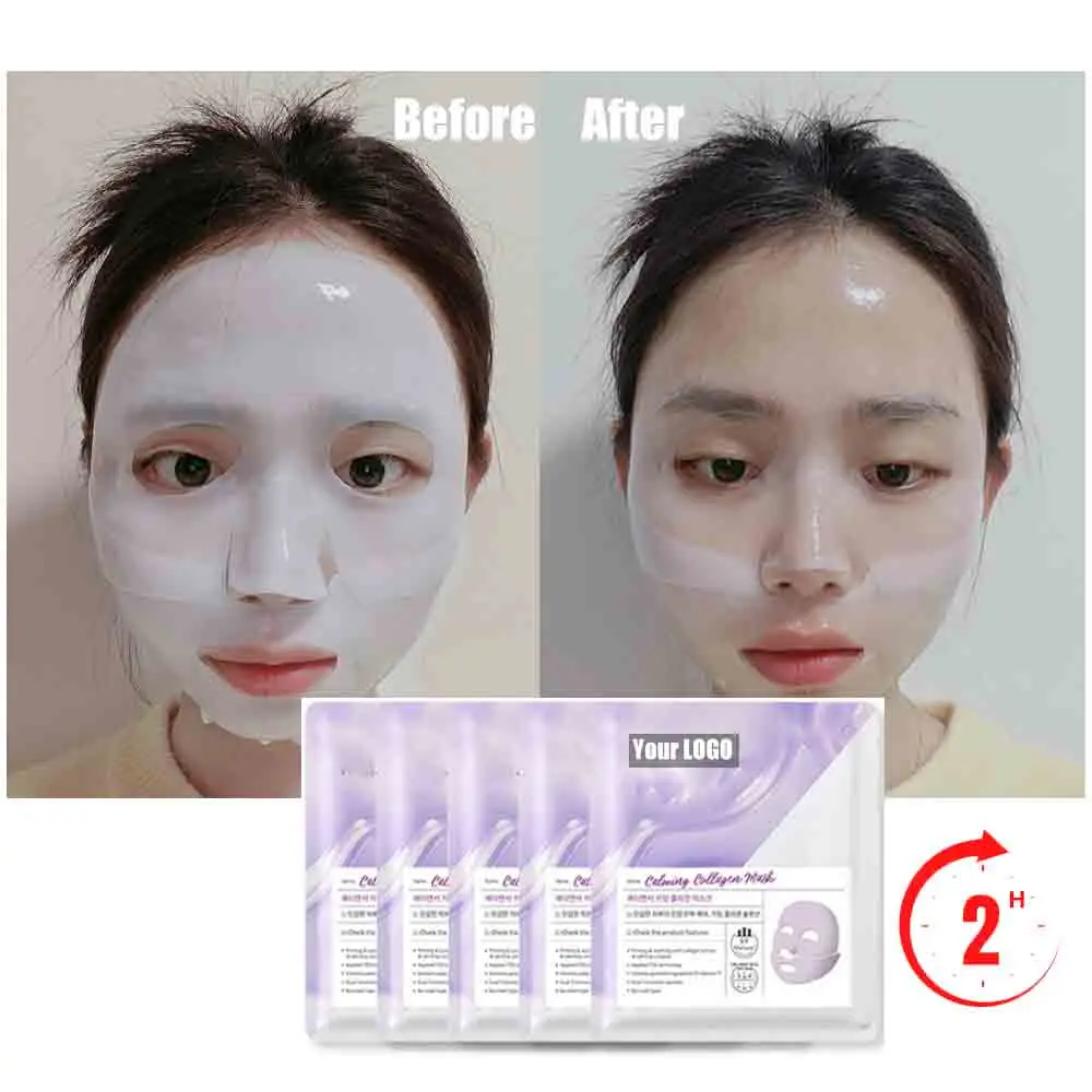 Hydrolyzed Bio Calming  Biodegradable Collagen Over Night Dissolving Over Night Film Sheet Mask