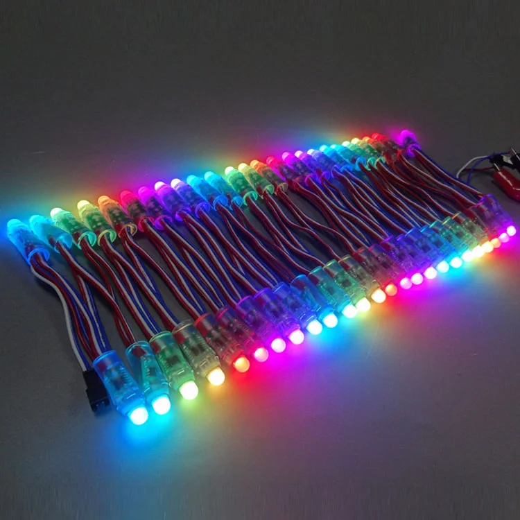 Wholesale 12mm WS2811 IC Full Color Pixel LED Light DC 5V input IP68 waterproof 2811 RGB Digital LED Pixel Light