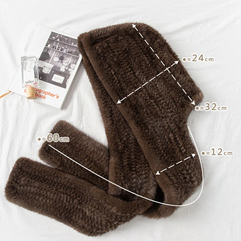 Женская зимняя шаль из натурального меха норки шарф ручной вязки меховые шали с капюшоном норковые шумоглушители хорошего качества