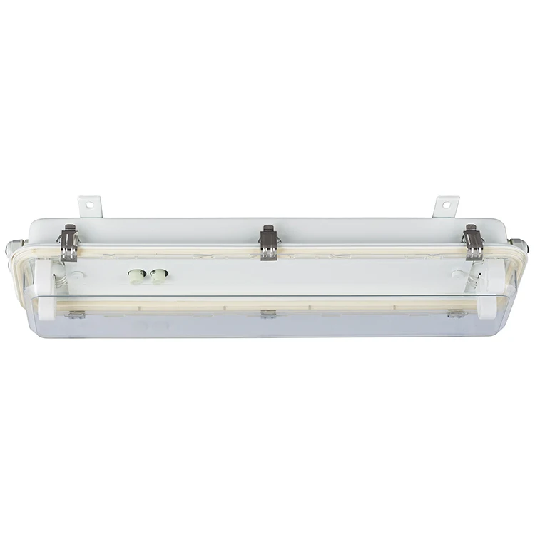 Professional 2X40W Fluorescent Pendant Light Ceiling-Mounted Type with 15W Emergency Guard for Marine Supply