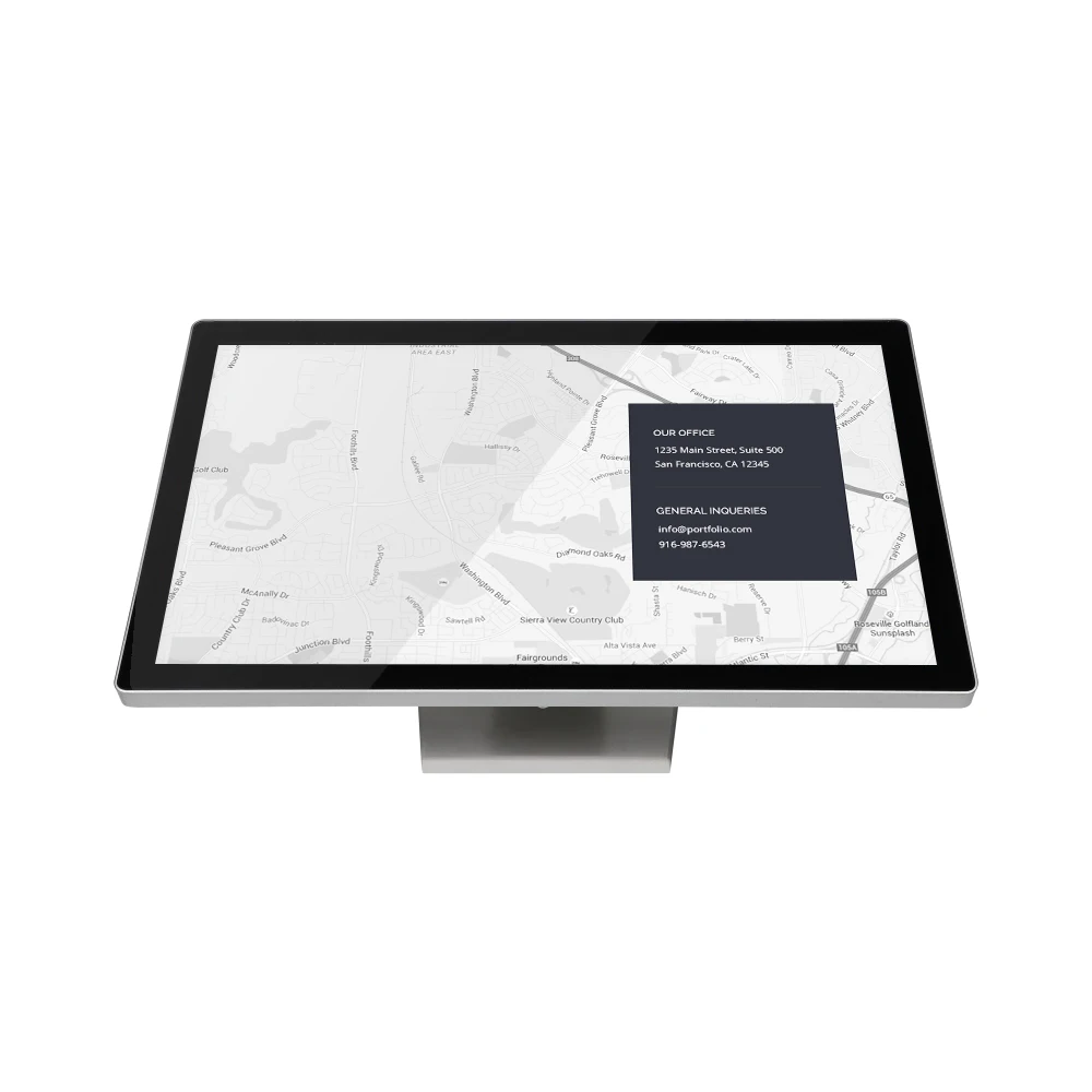 Floor standing interactive advertising display 18.5inch standing digital signage display window 7/10 all in one touch pc