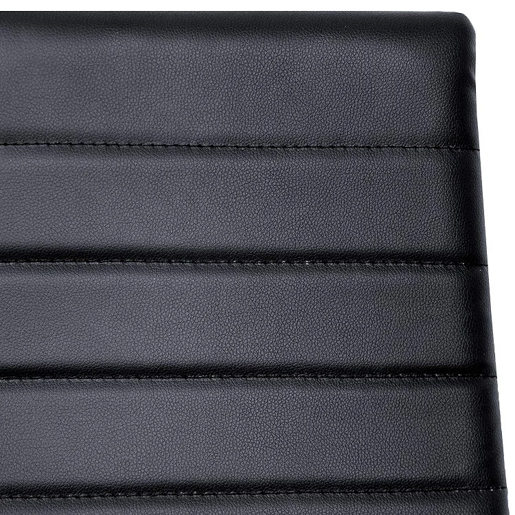 5 Piece Kitchen Dining Table Set Glass Top and 4 Leather Chairs Dinette Black Dining table set