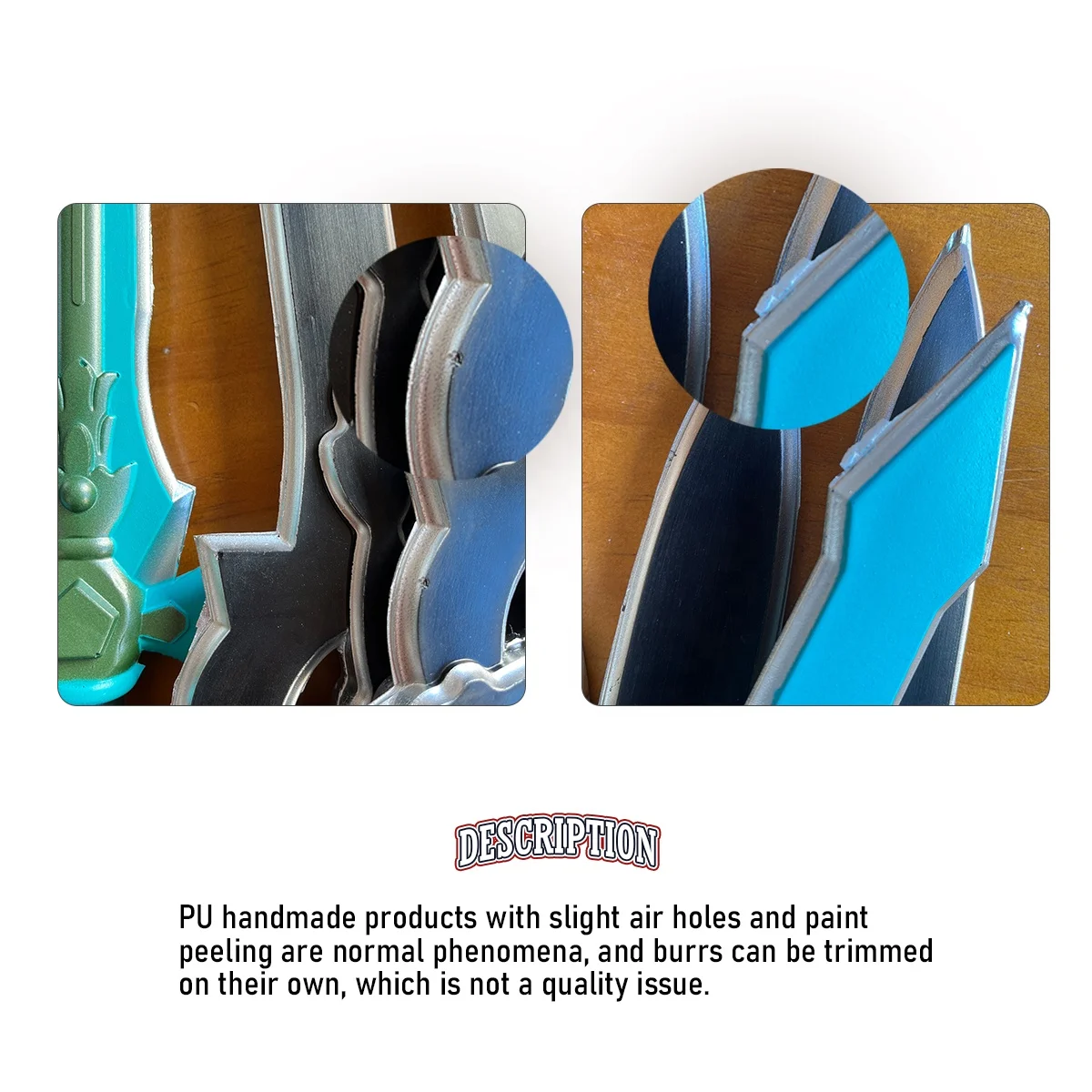 PU Foam Anime Weapon Model Warcraft Peripheral Sword Royal Guard Prop Game Character Drama Halloween Celebrate Gift Makeup Party