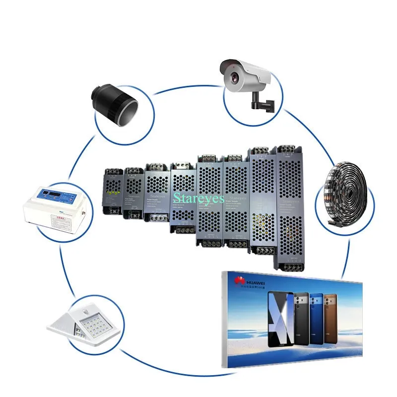 Ultra thin Power Supply AC220V to DC12V 24V 25W 36W 60W 100W 150W 200W 300W 400W Adapter Transformer for LED strip Printer CCTV